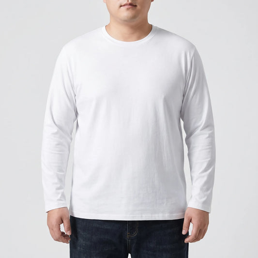 Plain Long Sleeve Crew Neck Tee - Josh