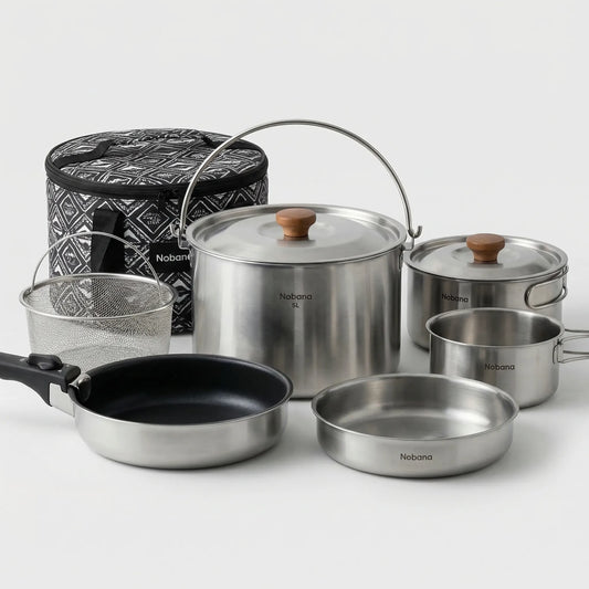 Portable Multi-Piece Outdoor Cookware Set - Outvenco