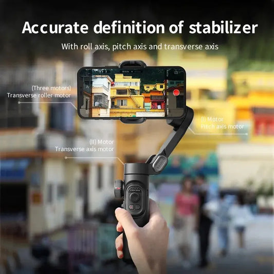 3-Assige Smartphone Gimbal Stabilizer met AI Tracking & Gezichtsdetectie – Alvion