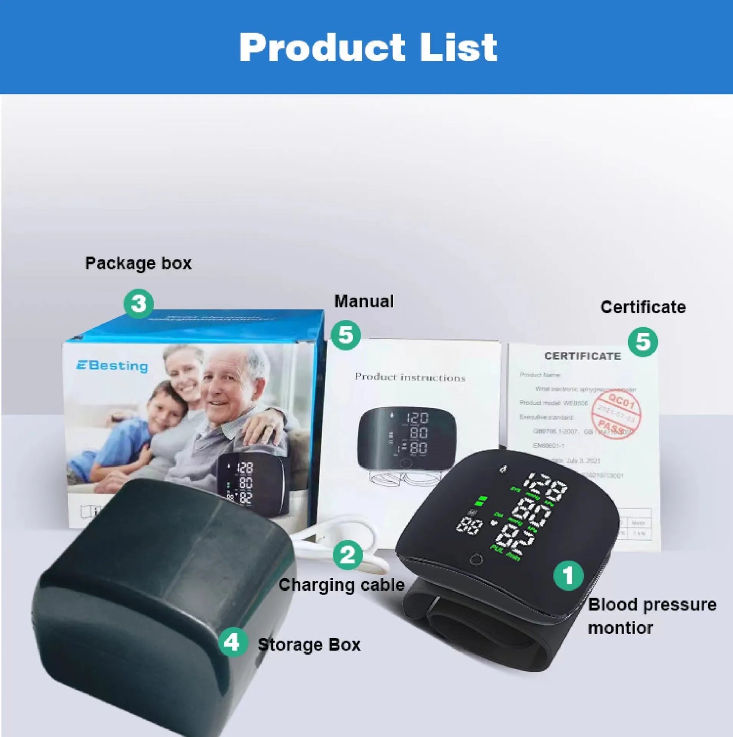 Digitale Pols Bloeddrukmeter met LCD-display – PulseTrack