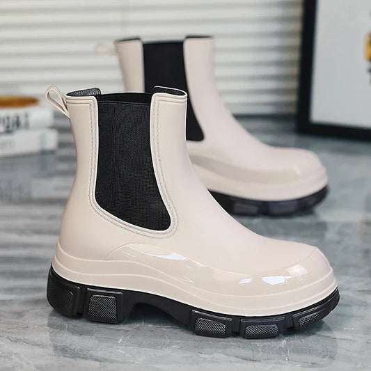 Dames Chelsea Regenlaarzen met Chunky Platformzool – Elara