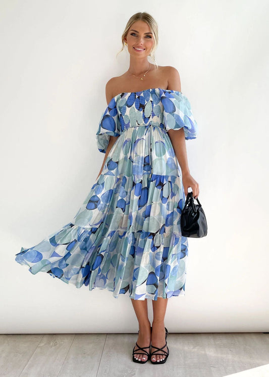 Off-Shoulder Midi-jurk – Talia