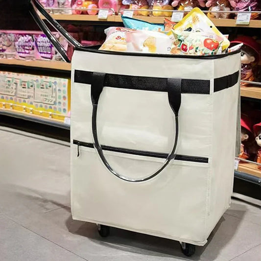 Herbruikbare Winkelzak met Wielen – Rollex – (Grote Capaciteit)