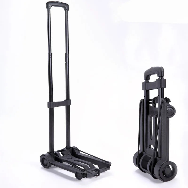 Opvouwbare Draagbare Handtruck met 2 of 4 Wielen Aanpasbare Trekstang – CarryFlex