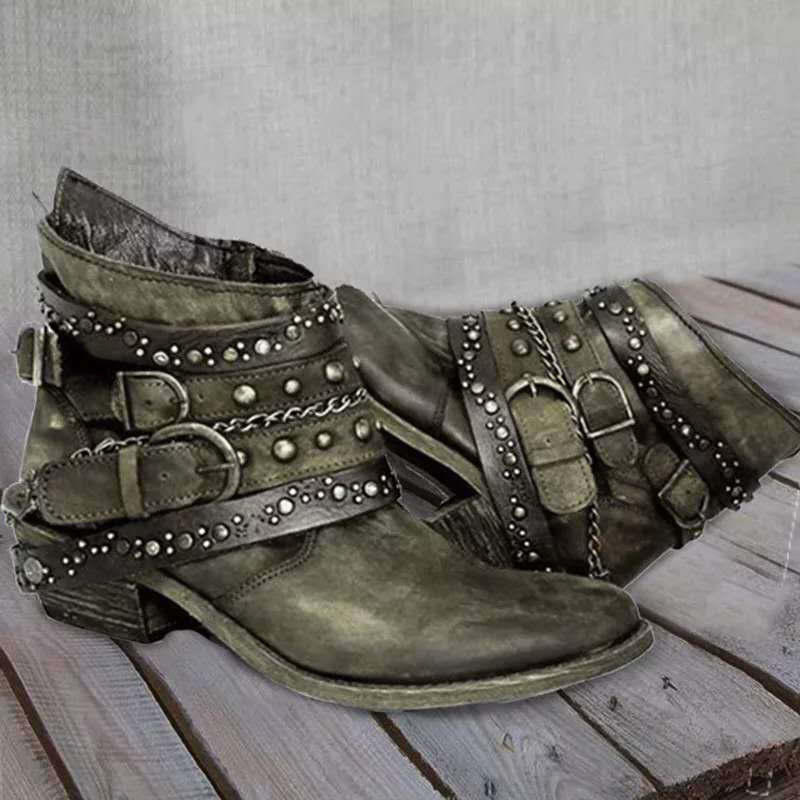 Vintage Slip-On Dameslaarzen - Nora