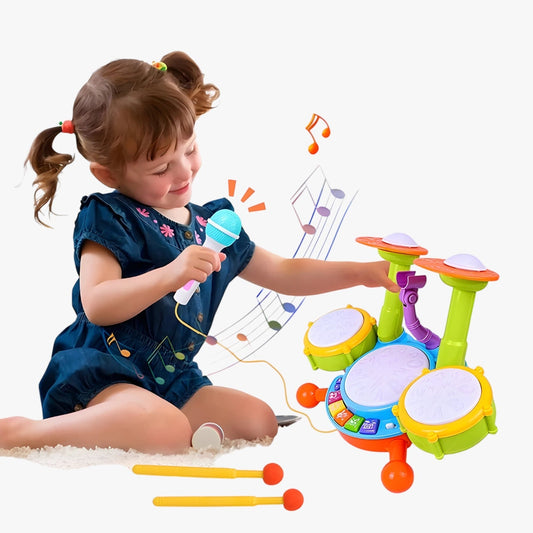 Interactief leer-drumstel met microfoon voor peuters – RhythmusSpaß Mini