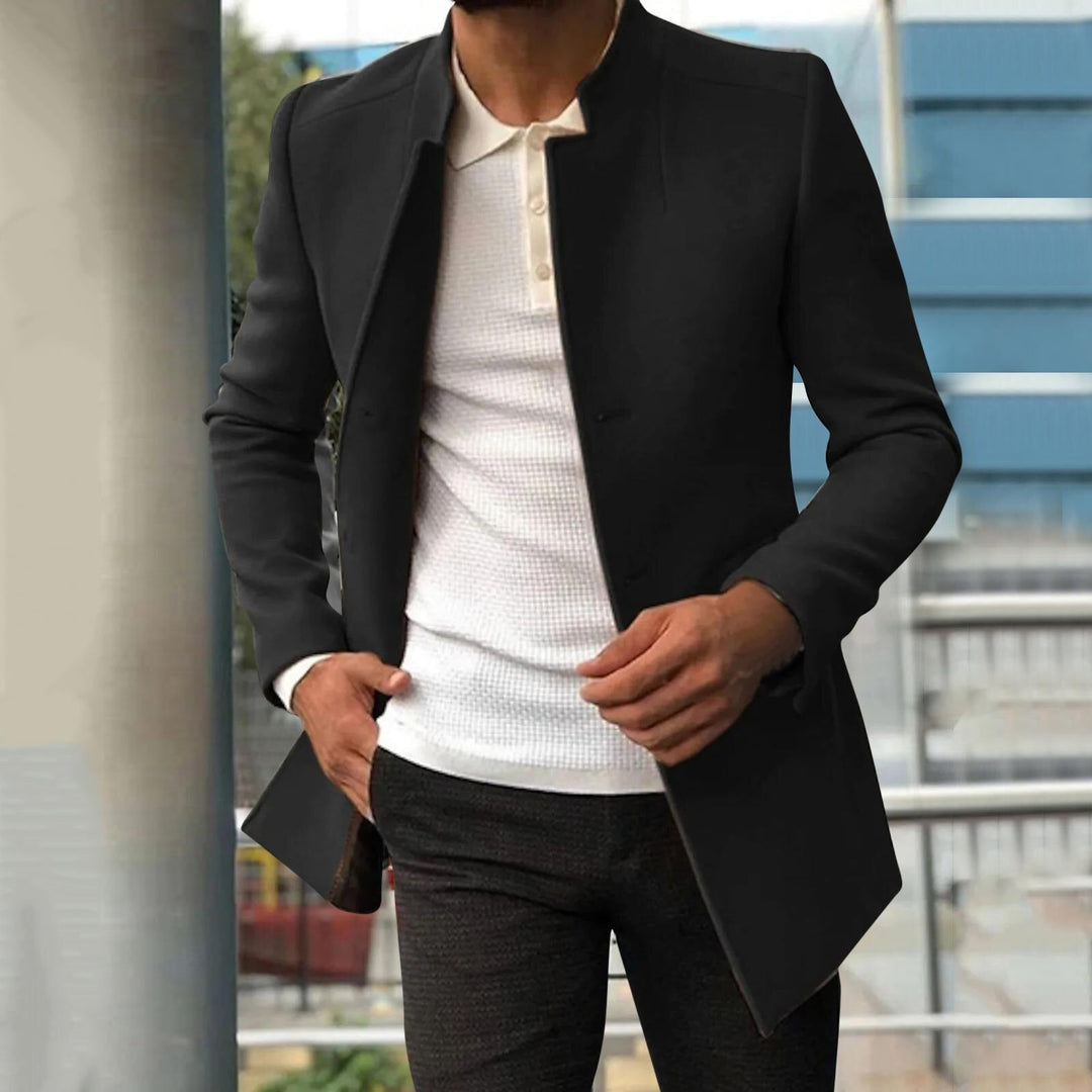 Heren Herfst-/Winterjas van Tweed – Lazaro