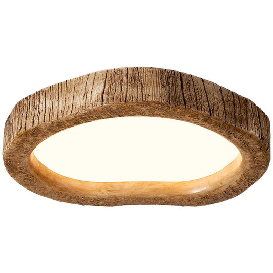 Rustieke LED Plafondlamp met Houtlook - Auralog