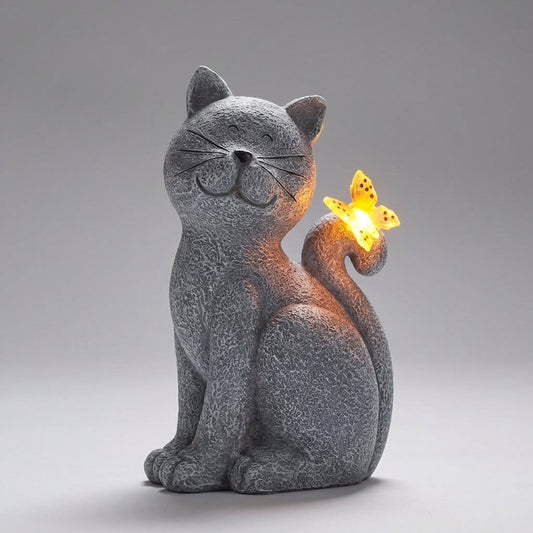 Solar Powered Garden Statue - Glimmerpaws