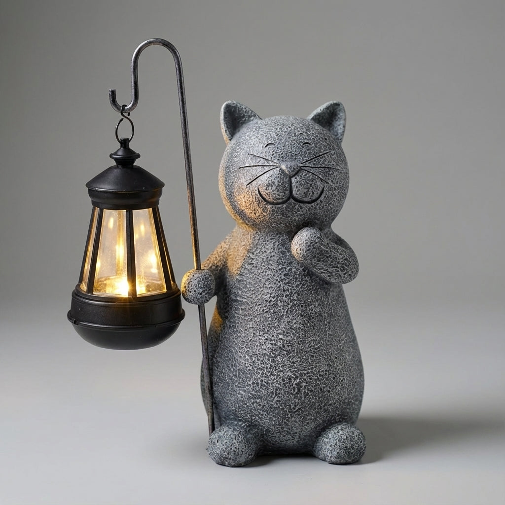 Solar Powered Garden Statue - Glimmerpaws