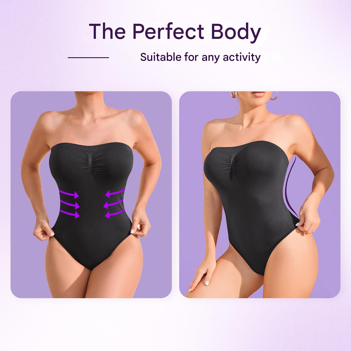 Naadloze Strapless Corrigerende Bodysuit met Slip – Élise