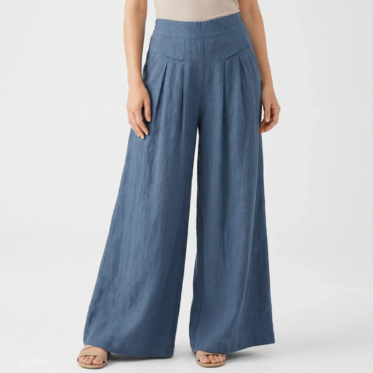 Wide Leg Summer Trousers - Freda