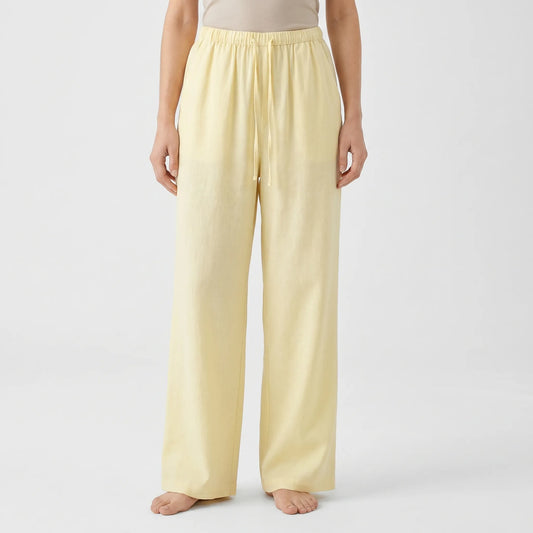 Wide Leg Summer Trousers - Hazel