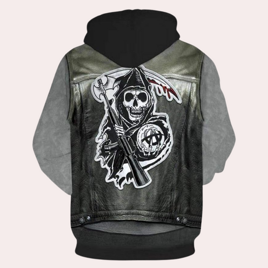 Casual Hoodie met Unieke Print voor Heren - Mason