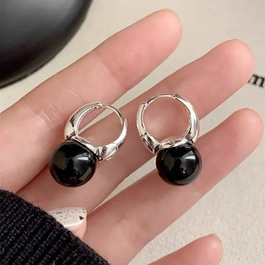 Stijlvolle Zwarte Onyx Oorbellen - Lina