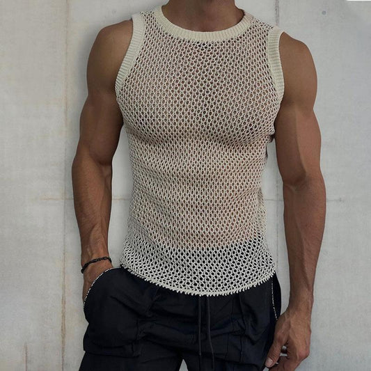 Mouwloze Transparante Heren Top – Milo