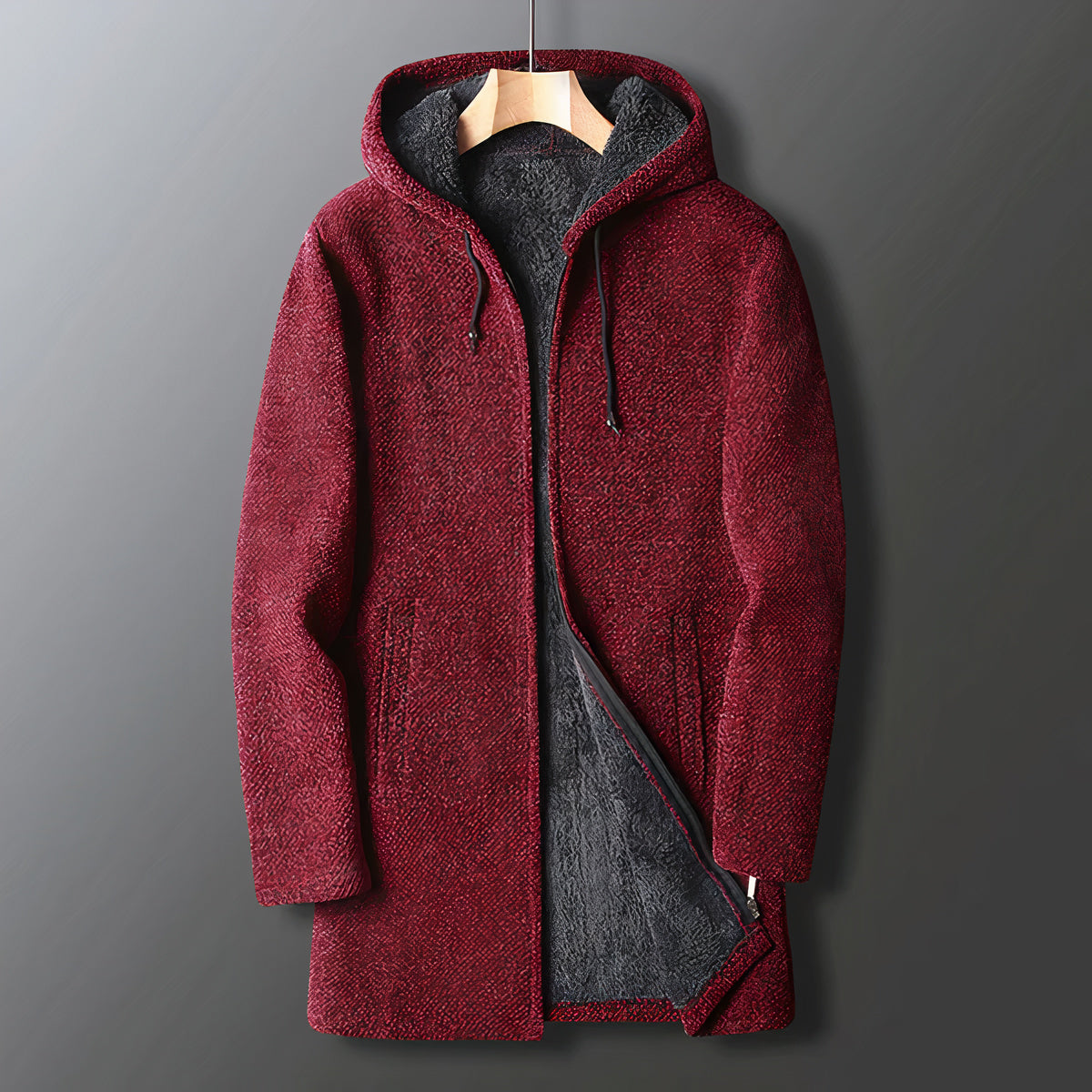 Warme Heren Fleecejas Met Capuchon – Marcus