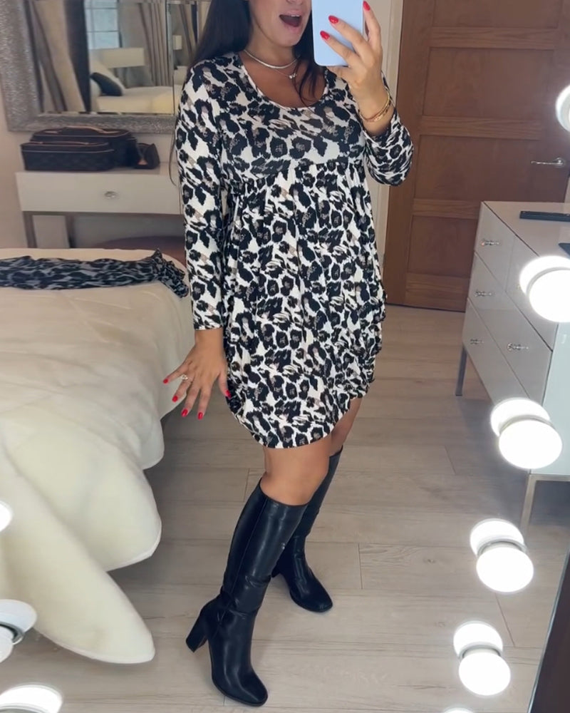 Herfstjurk met Luipaardprint – Leona