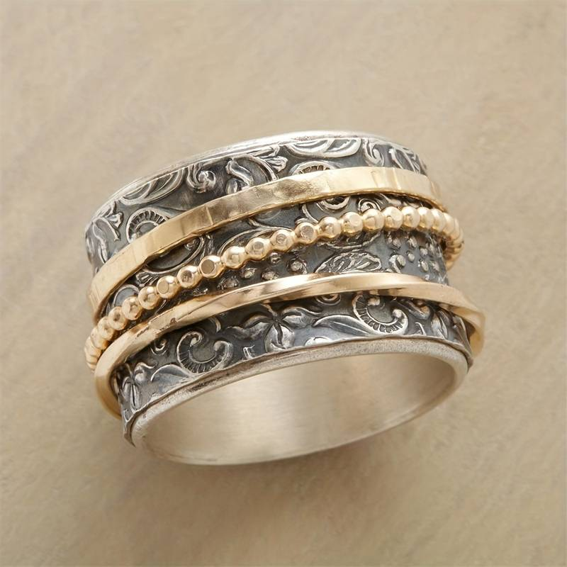 Goud- en Zilveren Antieke Ring - Elvira