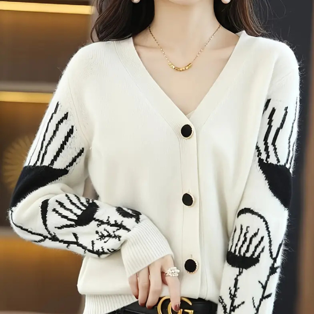 Warme V-hals Cardigan voor Dames - Elin