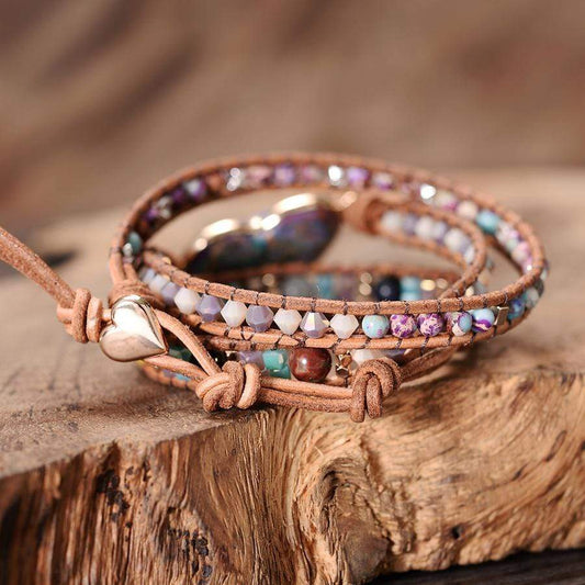 Helende Jaspis Hart Wikkelarmband - Amaris