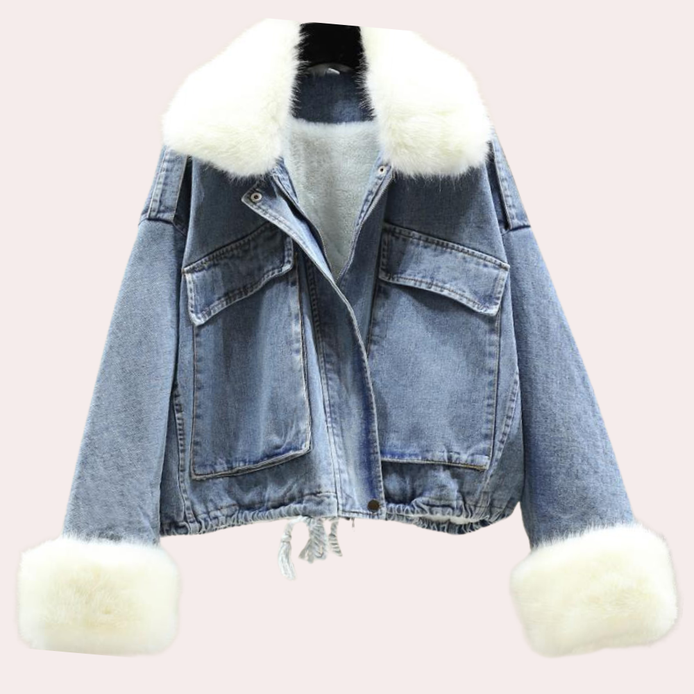 Warme Denim Winterjas voor Dames - Mira