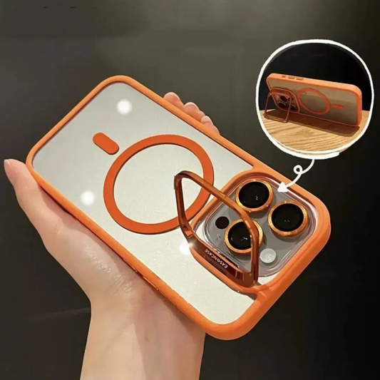 Schokbestendige Magnetische Telefoonhoes met Glaslensbescherming en Houder