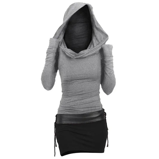Casual & Comfortabel Kaplaarkleed met Lange Mouwen - Selina