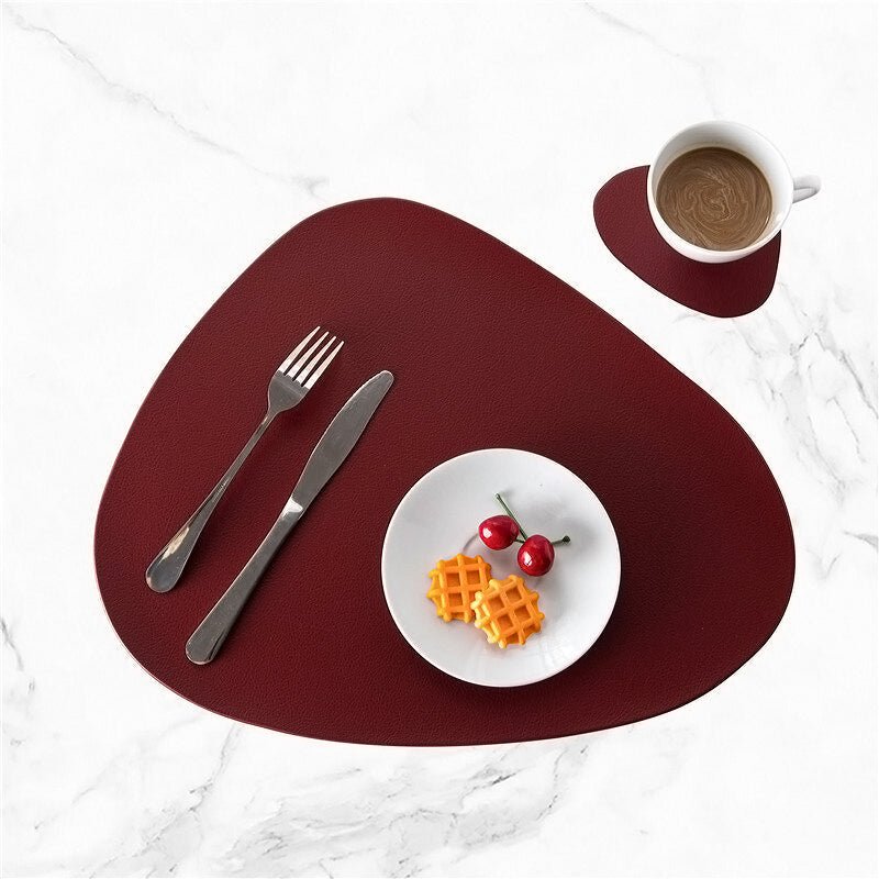Waterbestendige Leren Placemat Set - Tablevo