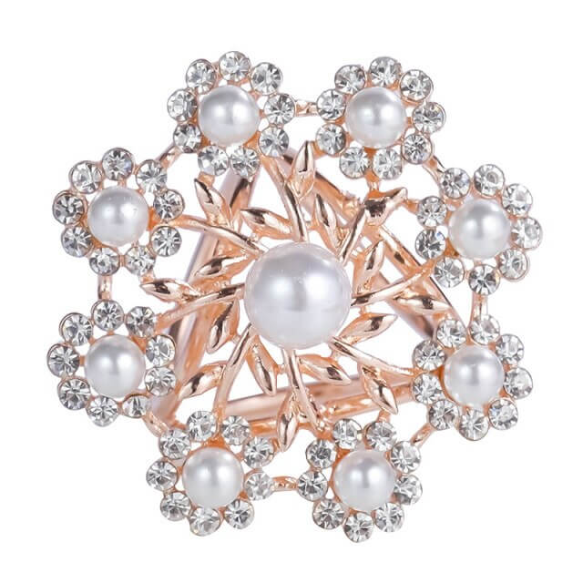 Parel & Kristal Sterrensprong Broche