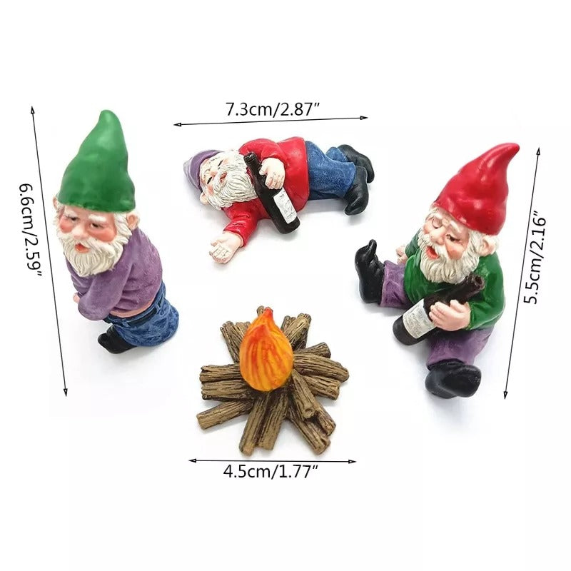 Dronken Kabouters | Creatieve Tuindecoratie