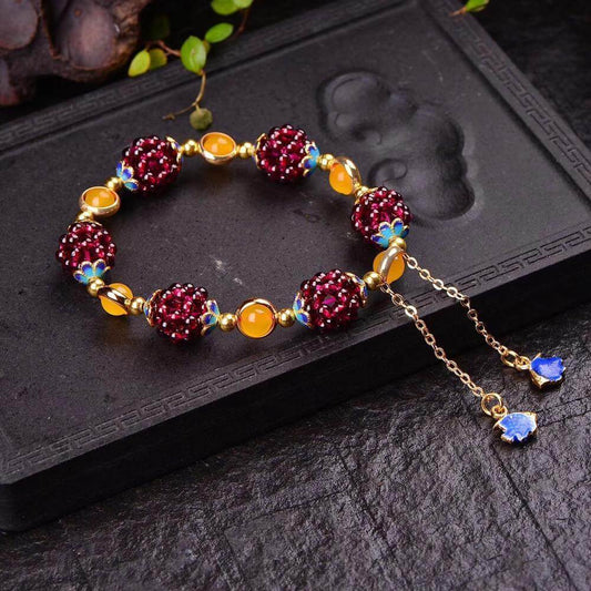 Granaat Edelsteen Granaatappel Armband