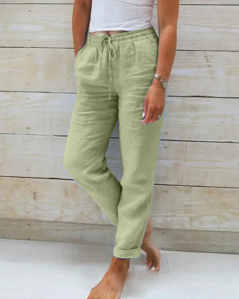 Stijlvolle linnen broek voor dames - Selina