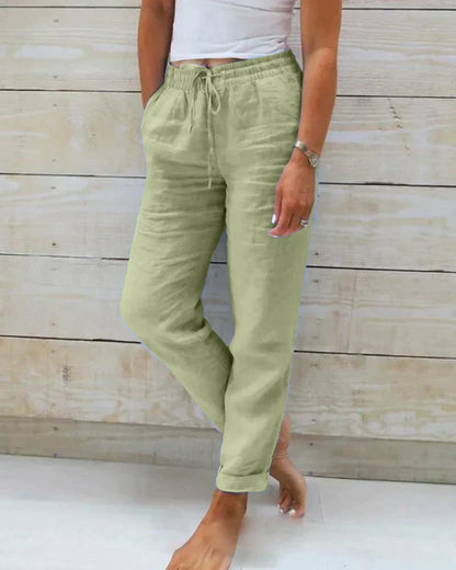 Stijlvolle linnen broek voor dames - Selina