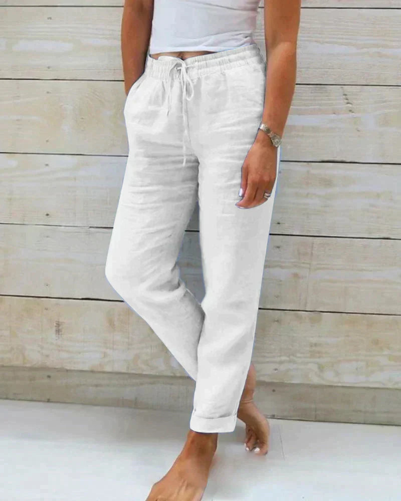 Stijlvolle linnen broek voor dames - Selina