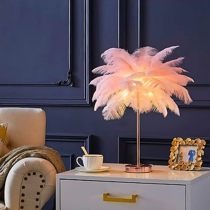 Sfeervolle Veer Palmboom Lamp - LumaPalm