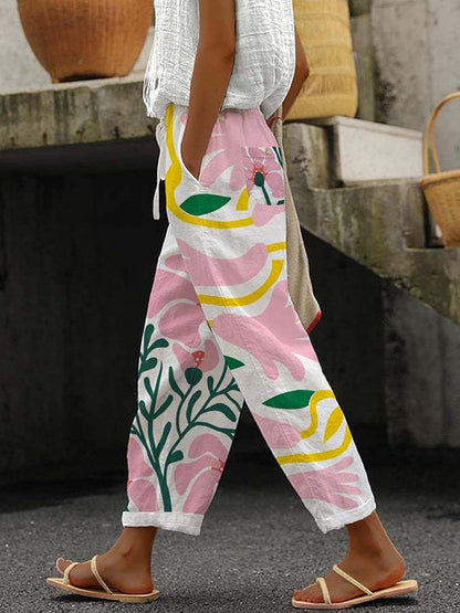 Dames Comfortbroek met Print – Nova