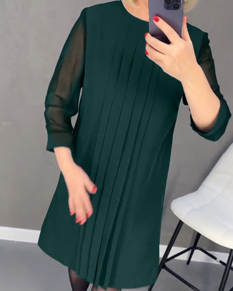 Trendy Shift Jurk met Meshdetails - Gabrielle
