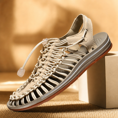 Ademende Casual Sandaal – Geweven Design – Tessaro