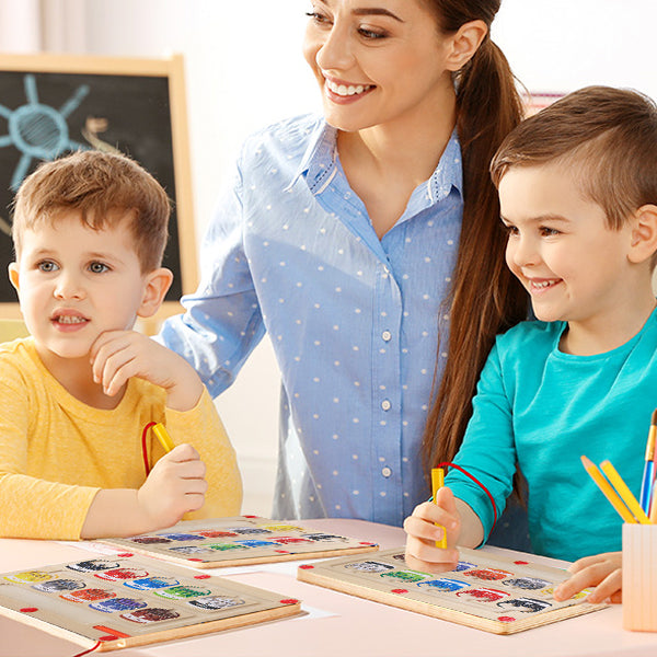 Magnetisch Leerdoolhof voor Kleur en Getalherkenning - MazeMagic