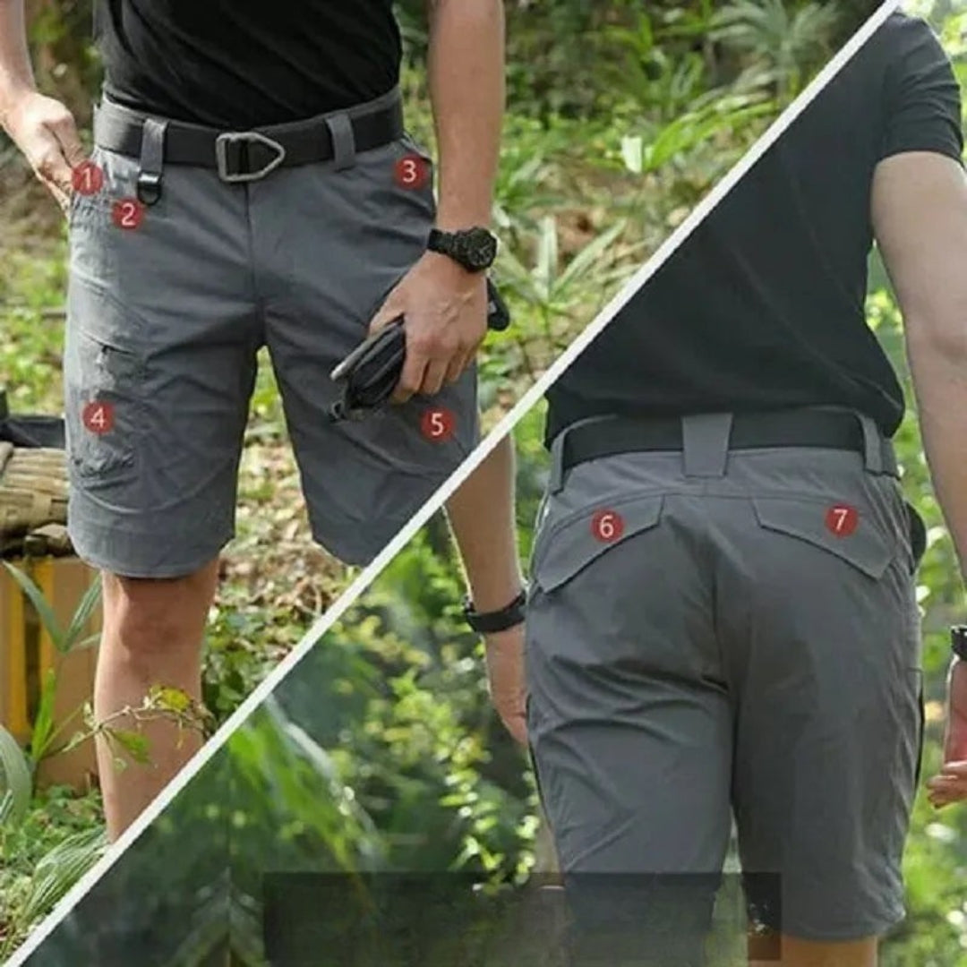 Heren Korte Cargo Shorts met 7 zakken & Gratis riem – Taro