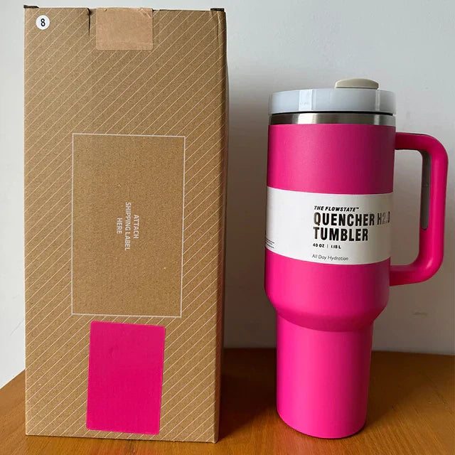 Vacuüm Geïsoleerde Beker met Deksel en Rietje - ThermoTumbler