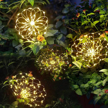 Waterdichte Solar Tuinlamp met Vuurwerkeffect – SparkGlow