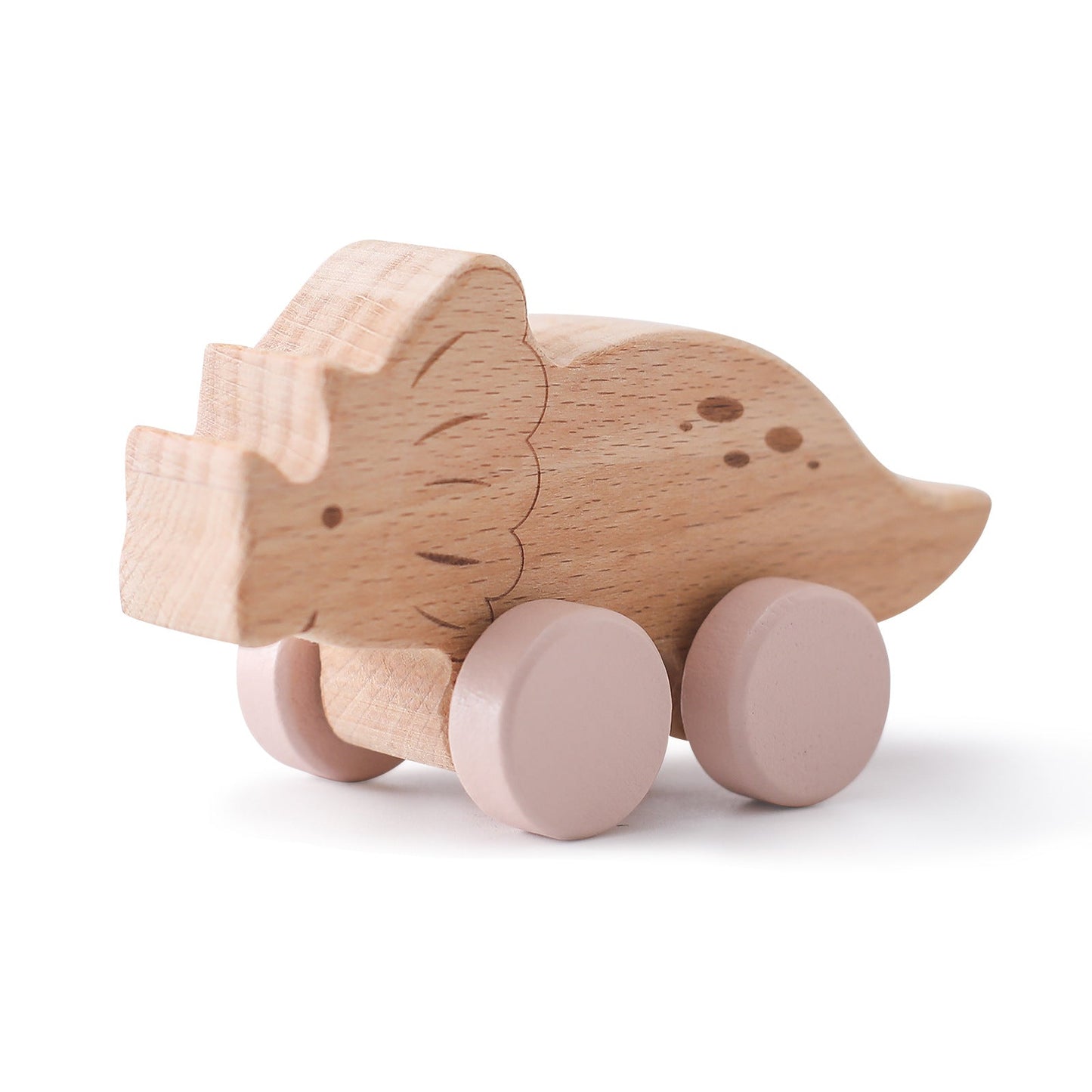 Houten dinosaurus met wieltjes voor kinderen – Koop 1, krijg 1 gratis