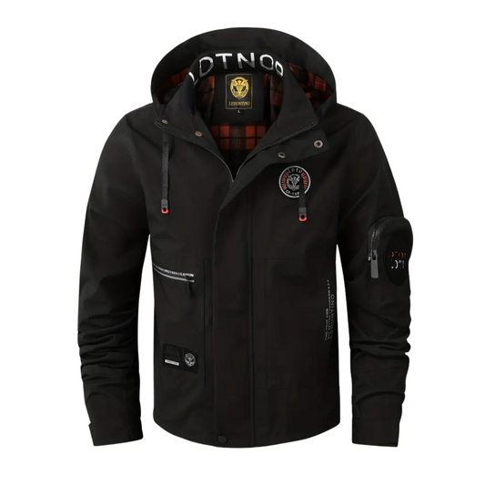 Heren Outdoorjas waterproof met capuchon & geruite voering – Jorrit