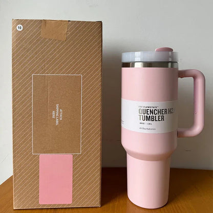 Vacuüm Geïsoleerde Beker met Deksel en Rietje - ThermoTumbler
