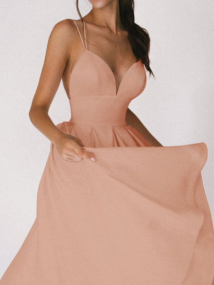 Strappy V-hals Jurk - Noa