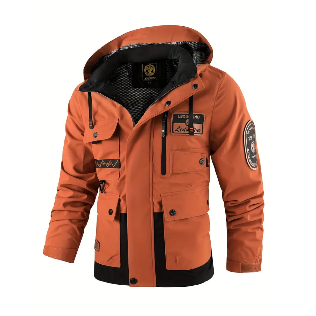 Gewatteerd Heren Outdoorjack met afneembare capuchon – Henrik