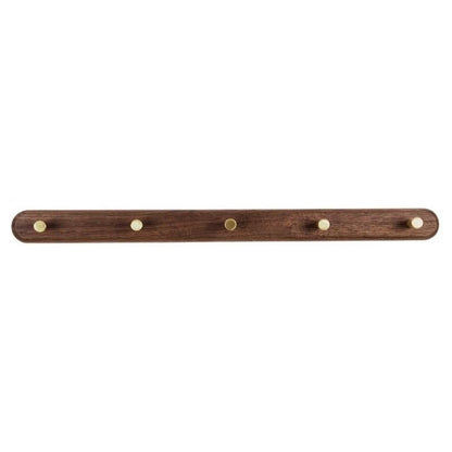 Wandkapstok van Hout met Messing Haken - LignaHook
