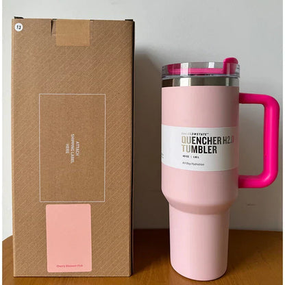 Vacuüm Geïsoleerde Beker met Deksel en Rietje - ThermoTumbler